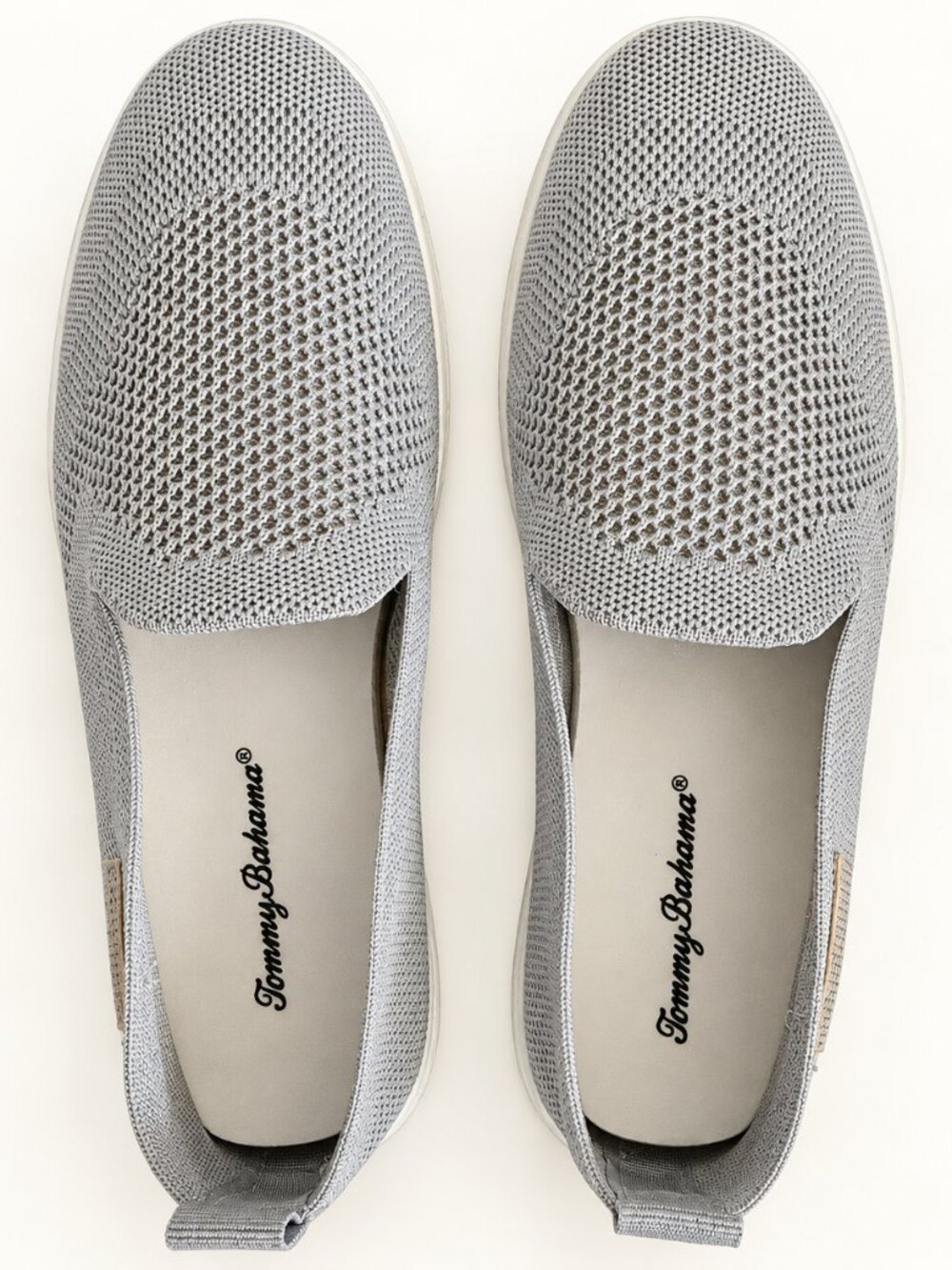 Tommy Bahama Women’s Gray Knit Slip On Shoes Size 7.5 Casual Comfort